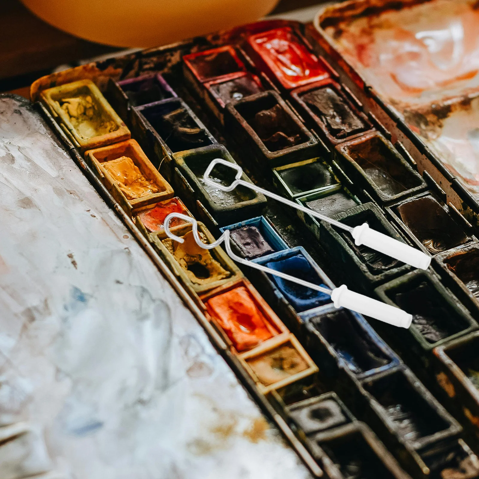 

2Pcs Color Powder Mixer Stick Electric Pigment Blender for Watercolor Resin Lightweight Portable Tool for Artists Studio and