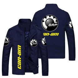 2023 New Men's Jackets Brp Can-am Logo Print Zipper Jacket Hip-hop High Street Baseball Jacket Men Windcheater Motorcycle Jacket