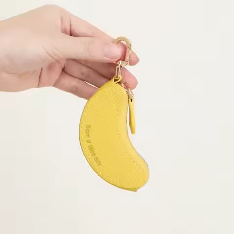 Funny Fruit Banana Shape Coin Purse Multifunctional Key Bag Wallet Keychain Mini Headphone Bag Bag Pendant Gift