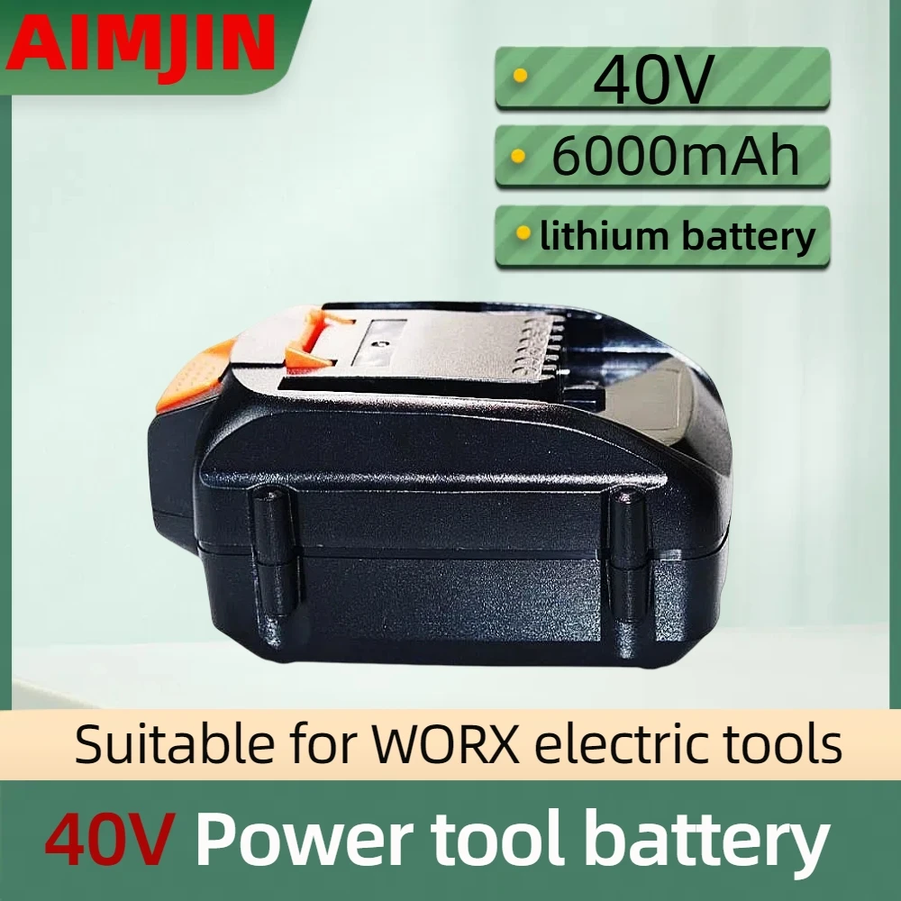 

40V 4.0/6.0Ah Lithium Battery For Worx WG180 WG280 WG380 WG580 40V Electric tools