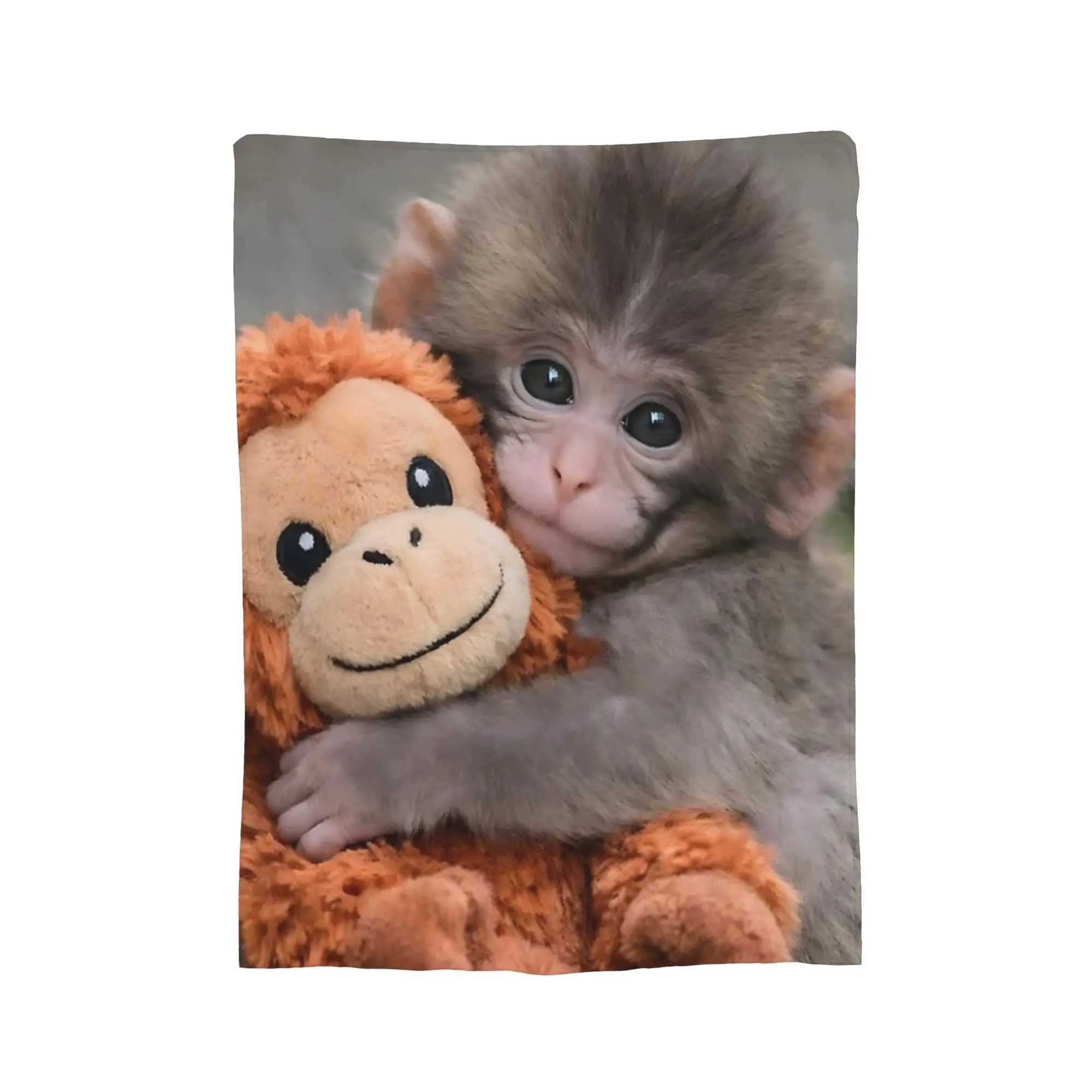 Baby Monkey Punch Monkey And His Toy Friend Blanket Flannel Spring/Autumn Soft Throw Blankets for Sofa Travel Bedspreads