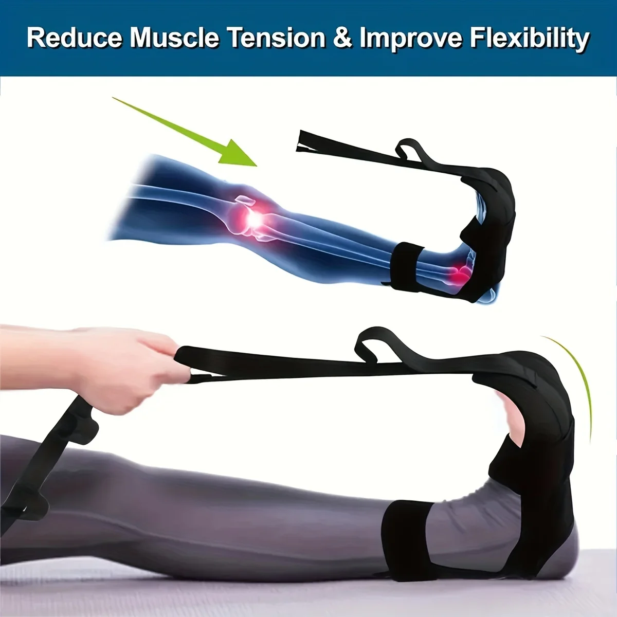 Multifunctional foot and calf stretcher, yoga stretching belt, leg stretcher, calf rope stretcher, foot stretcher, yoga muscle r