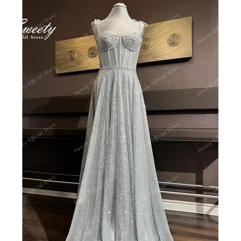 Abito da sera di lusso a-line lunghezza del pavimento Organza di pizzo con ricamo abiti da ballo scollo a v senza maniche abito da sposa con cerniera Robe De