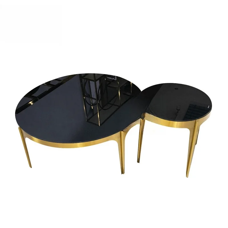 

Simple modern tempered glass coffee table, minimalist small table