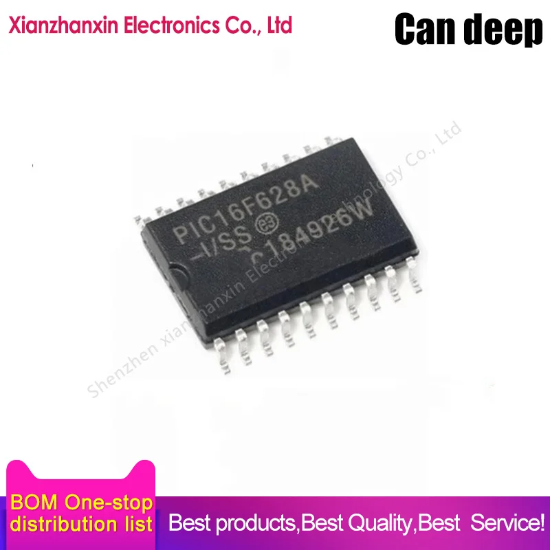 1 ~ 5 unids/lote PIC16F628A-I/SS PIC16F628A 16F628A SSOP20 chips de microcontrolador en stock