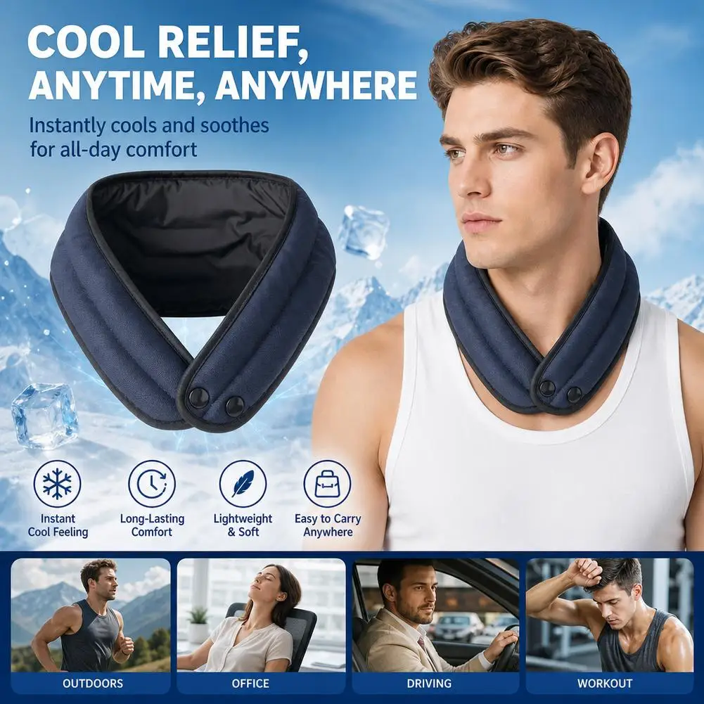 Cooling Neck Wrap Evaporative Cooling Scarf For Summer Heat Relief Lightweight Absorbent Cooling Beads For Running Gardening