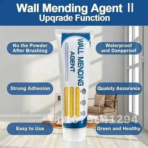 

Mould-Proof Wall Mending Agent with Scraper Board Discharge Nozzle Quick-Drying Wall Holes Cracks Repair Cream Set