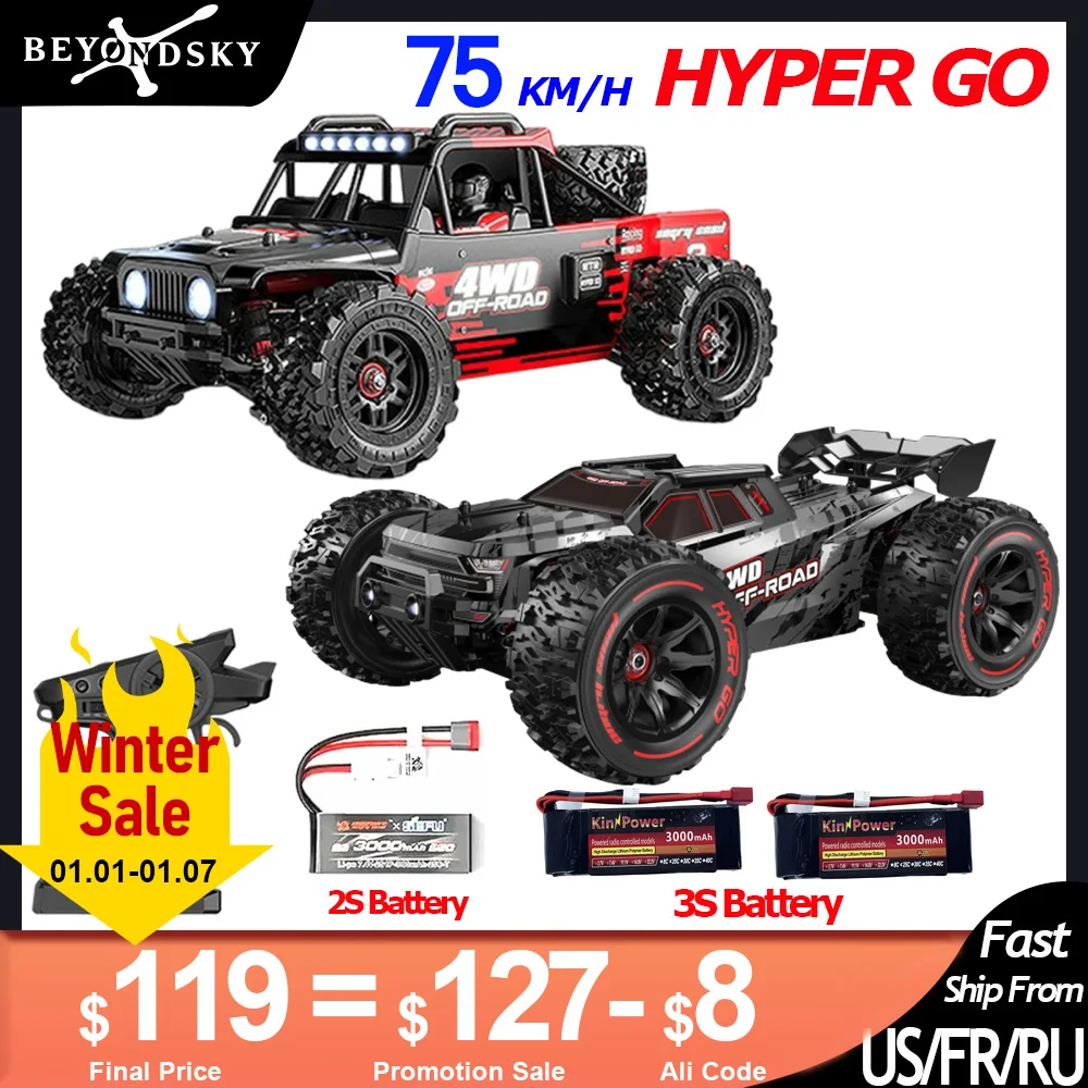 Hyper Go MJX 14209 14210 V2.0 1/14 RC Car Brushless 2.4G Remote Control 4WD Off-road Racing RC Truck Electric Hobby Toy