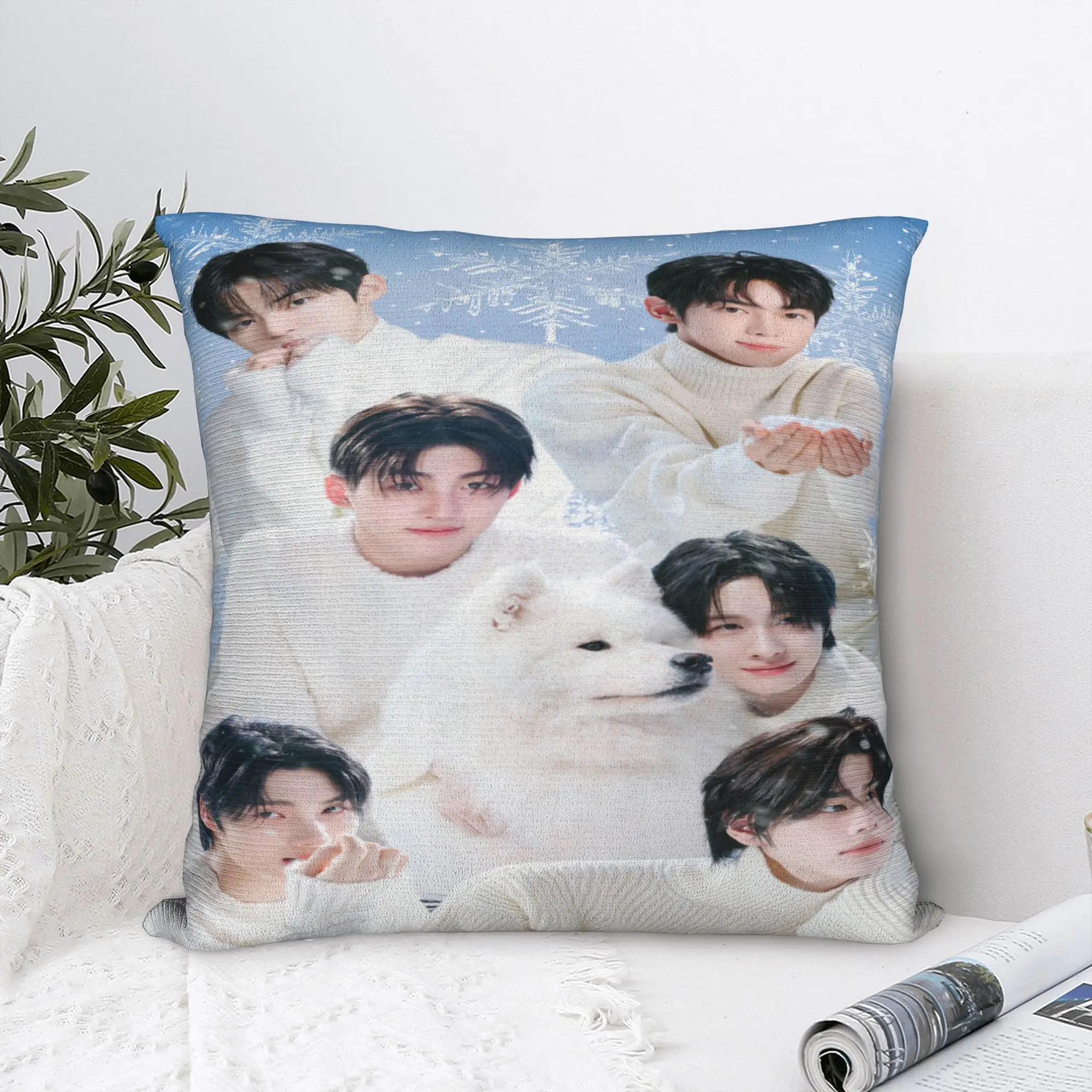 TWS Boy Group Pillow Cover  Novelty Pillow Case For Sofa Bedroom Home Decor Soft Pillowcases Gift Idea