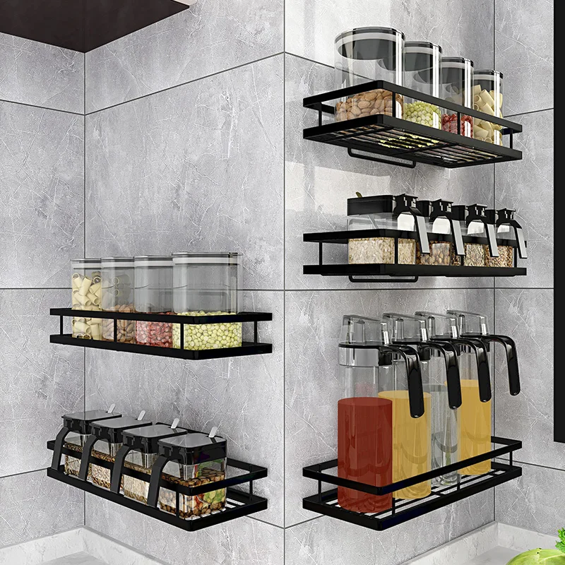 مختومة رف توابل حاوية الرف الملح وزجاجة زيت السكر الفلفل التوابل الجرار مجموعة الزجاج المطبخ Especiero لوازم المطبخ DG50S #4