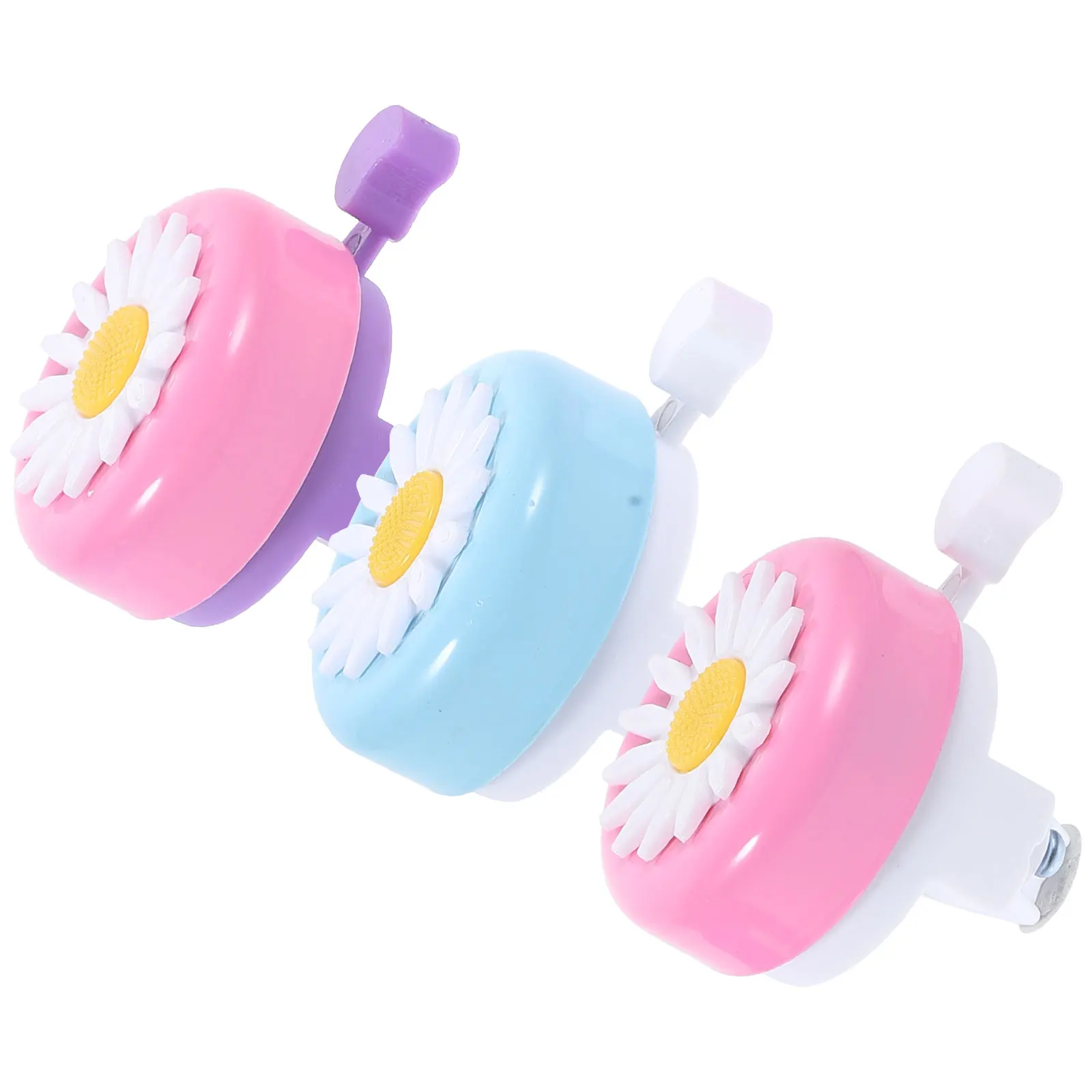 

3 Pcs Bike Bell Cute Cartoon Decorative Accessories Pink White Purple Loud Durable Material Mountain Bikes