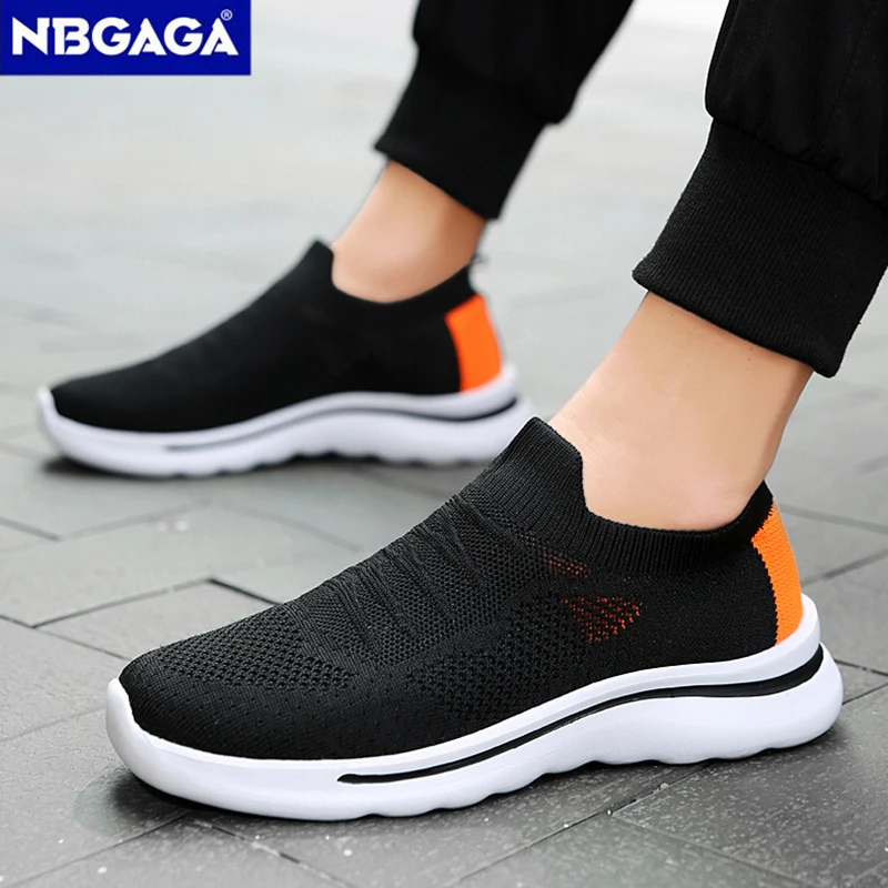 Sneakers Men Breathable Casual Shoes Man Mesh Outdoor Non Slip Sports Shoes Slip On Men Fitness Jogging Plus Size 39-44