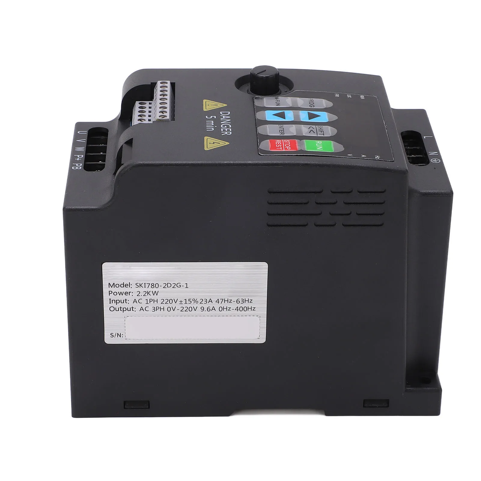 Motor Speed Controller Frequency Inverter Multi Control Modes Strong Load Capacity AC220V Input AC0‑220V Output for Water Pump