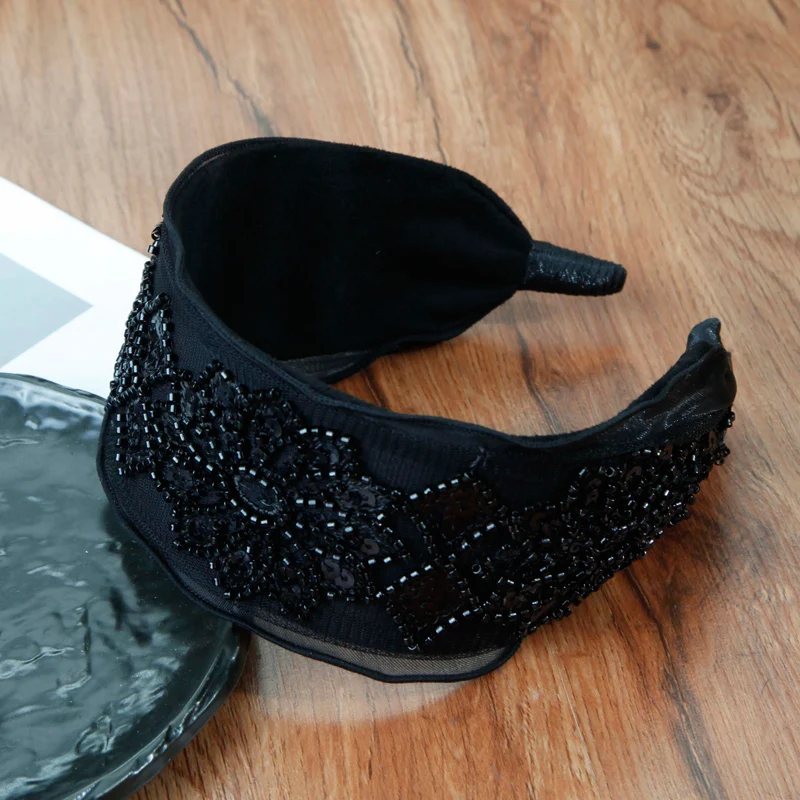 handmade-beaded-original-design-embroidery-european-tulle-high-end-women's-hairband-pressed-hair-headwear-fashionable-accessory