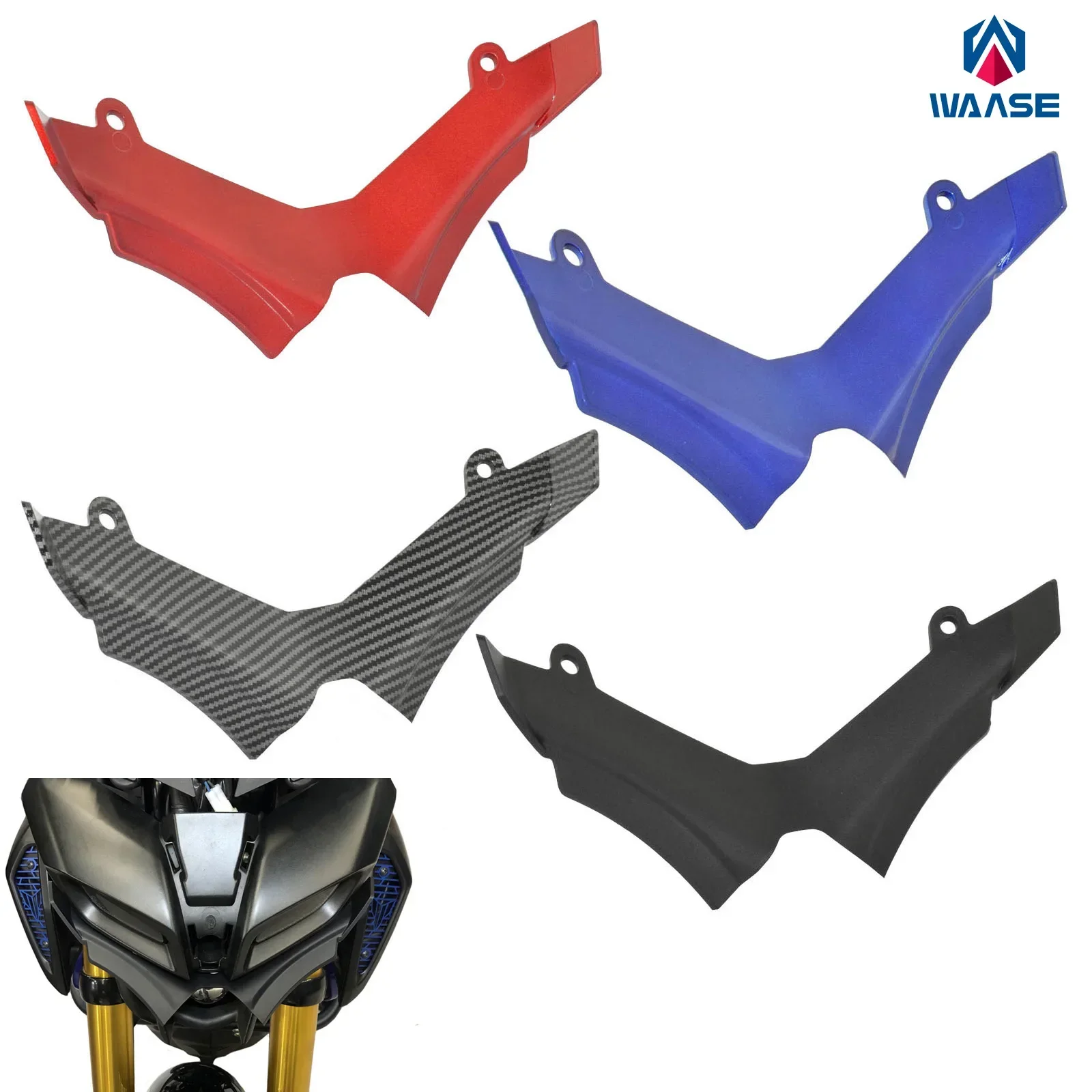 WAASE ön tekerlek çamurluk gaga dudak burun konisi kanat uzatma kapağı genişletici kukuletası YAMAHA MT 125 MT-125 2020 2021 2022 2023 2024