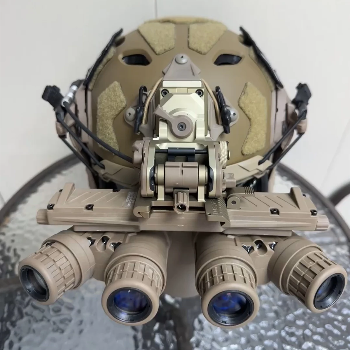 مجموعة خوذة تكتيكية مع حامل جهاز الرؤية الليلية GSGM، قناع واقٍ لنظارات سماعة الرأس طراز NVG لتصوير كرات الطلاء Airsoft