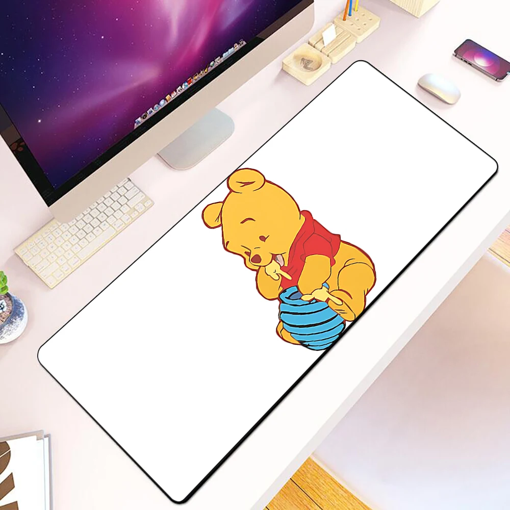 Cute Winnies the Poohs Mousepad HD Printing Computer Gamers blocking Edge tappetino per Mouse antiscivolo tastiera muslimah PC Desk Pad