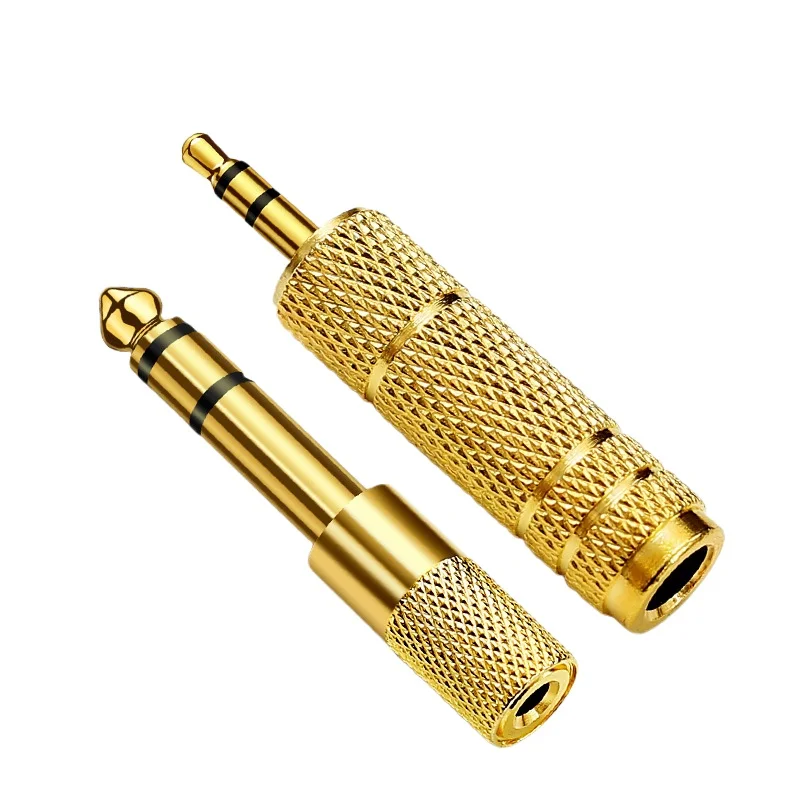 6.5mm To 3.5mm/3.5mm To 6.5mm Audio Adapter Gilding Computer Pickup Guitar Connector Musical Instrument Specific Conversion Head