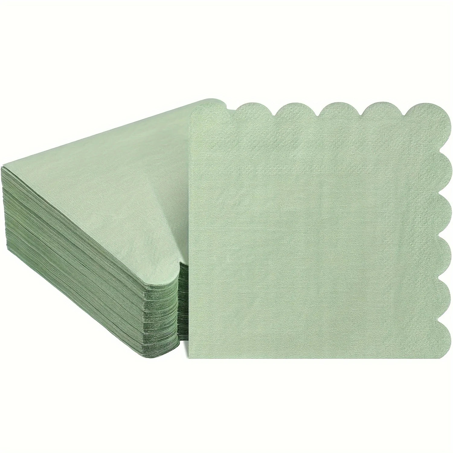 

25/50/100Pcs 25X25cm Green Paper Napkin Soft Handkerchief Romantic Wedding Banquet Square Table Napkins Dinner Party Decoration