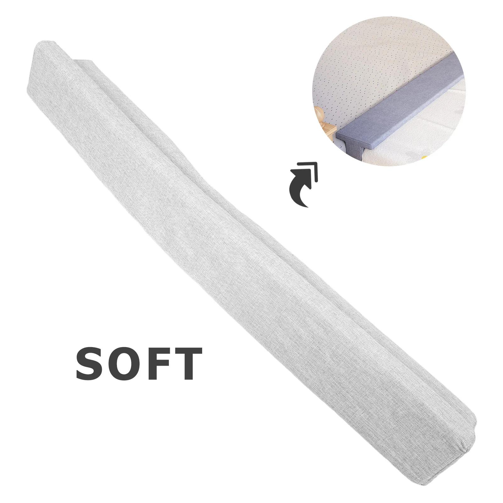 80Cm Bed Gap Filler Sponge Mattress Extender With Removable Washable Cover For Headboard Wall Crack Sofa Space Gap Filler