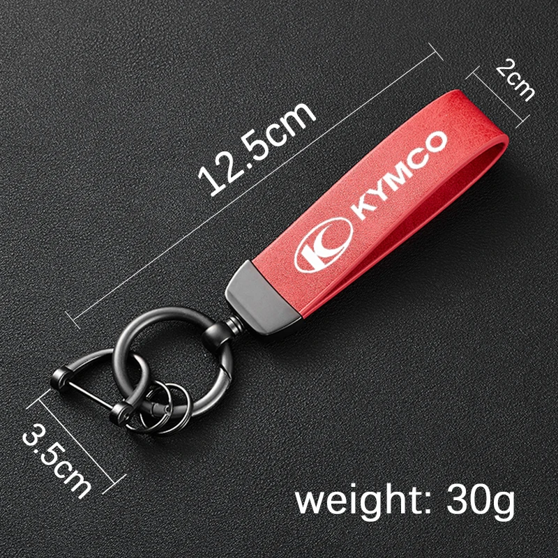 For Kymco Xciting 300 Downtown 125I 200I 300I 350I Xtown 125 Accessories High-Grade Leather Motorcycle Keychain Holder Keyring - view 6
