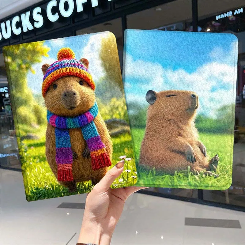 

Cartoon Art Capybara For Honor Pad Tab Magic GT GT2 6 X8 V7 V8 X9 8 9 13 X8a X9a Pro 10 12.1 12.5 Inch Tablet Case