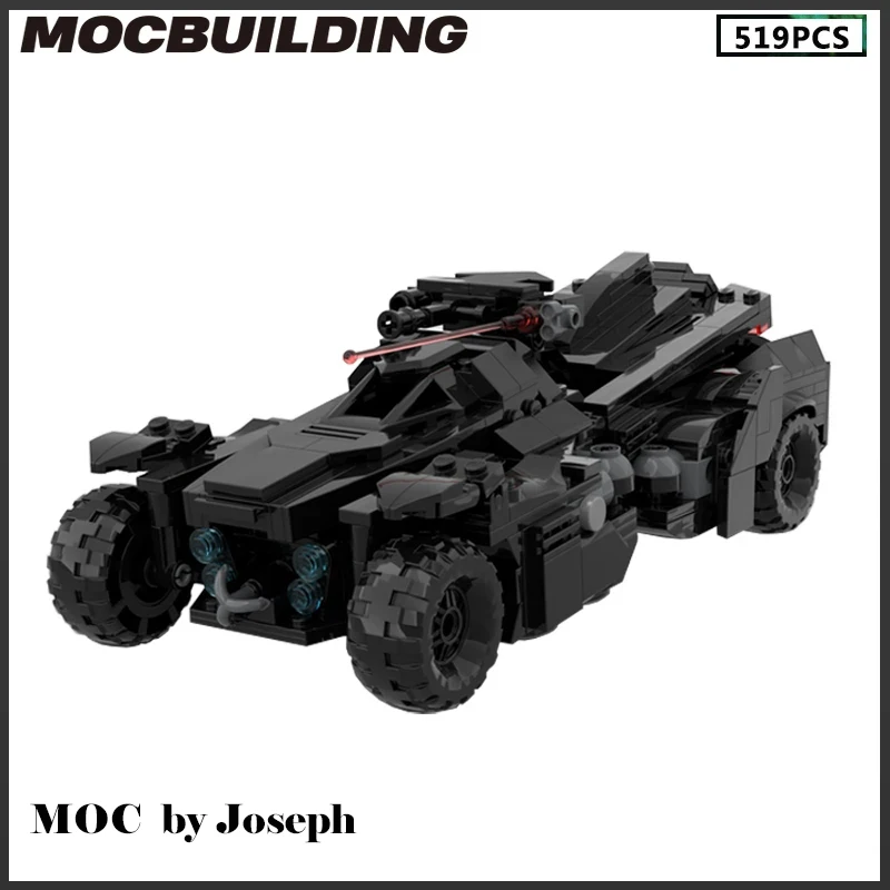 Moc Building Block Batmobile Model Black Supercar Hero\'s Car Armored Vehicle DIY Assembly Bricks Toys Birthday Gifts Present