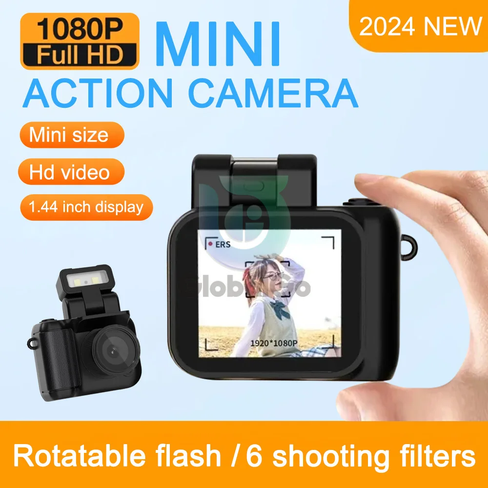 Mini Câmera Monoreflexes com Tela Lcd Filmadora Cmos com Flash Gravador de Vídeo Portátil dv hd 1080p Camcorder Cam