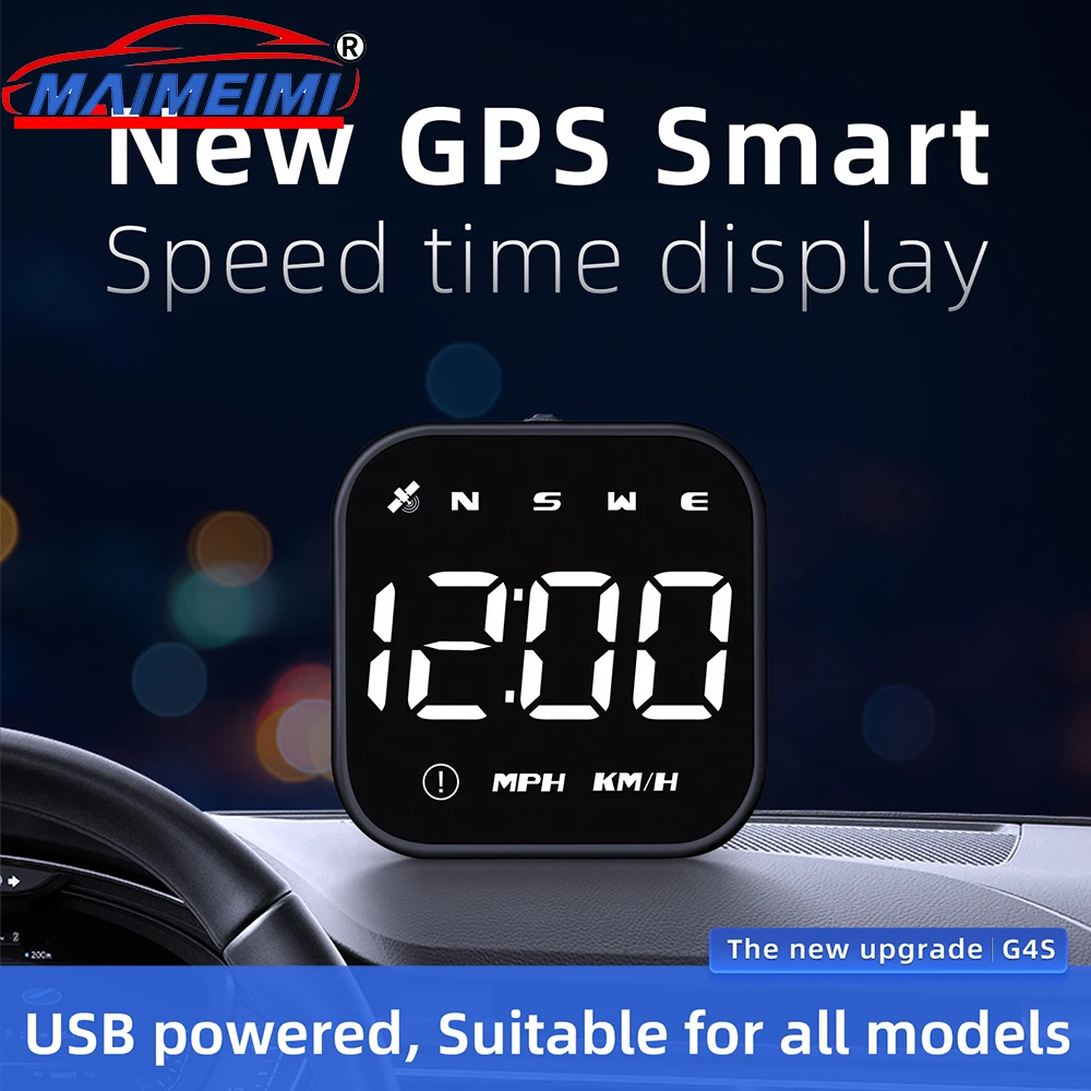 

Проекционный GPS-дисплей G4S с функцией Head-Up Display, цифровой спидометр (км/ч, мили/ч), бело-зеленая подсветка, проекционный компас, напоминание о усталости за рулем