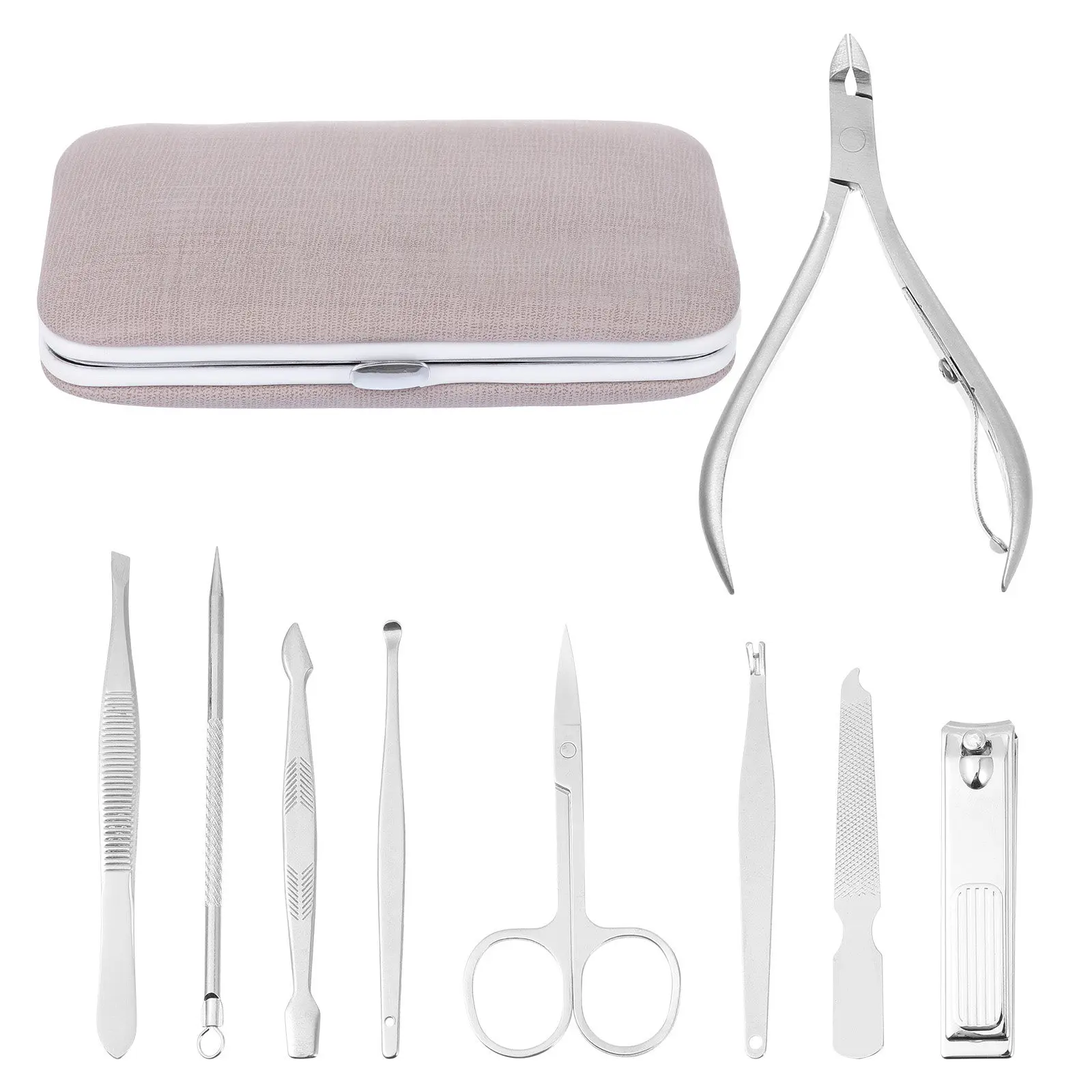 

Набор для маникюра из 9 предметов: прочные кусачки для ногтей, профессиональный набор для педикюра, инструмент для удаления омертвевшей кожи, для личного использования