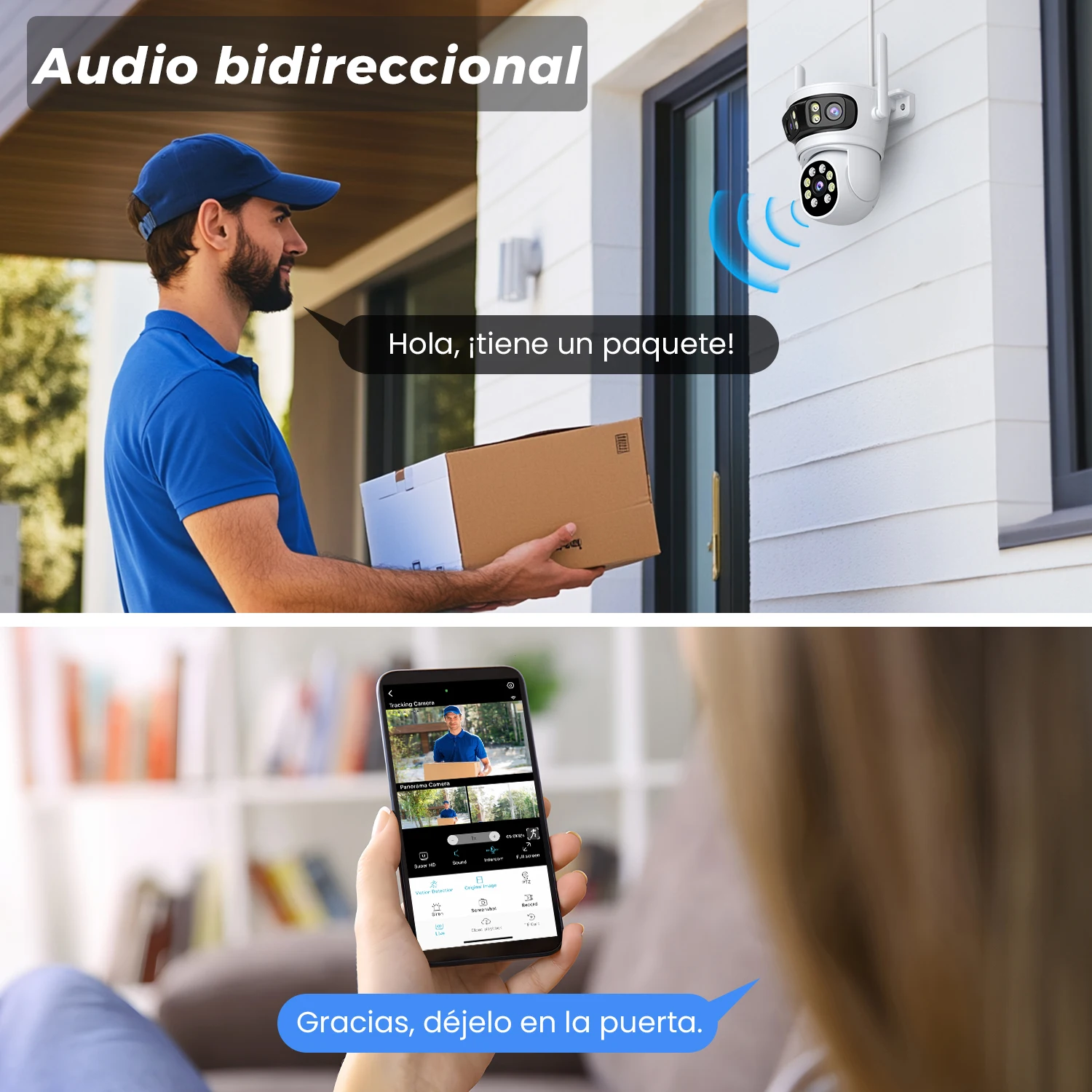 15MP 6K HD Tre lenti 3 schermi WIFI IP Camera Esterna Doppia lente 10MP 5K PTZ Telecamera Ai Auto Tracking CCTV Video Telecamera di sicurezza