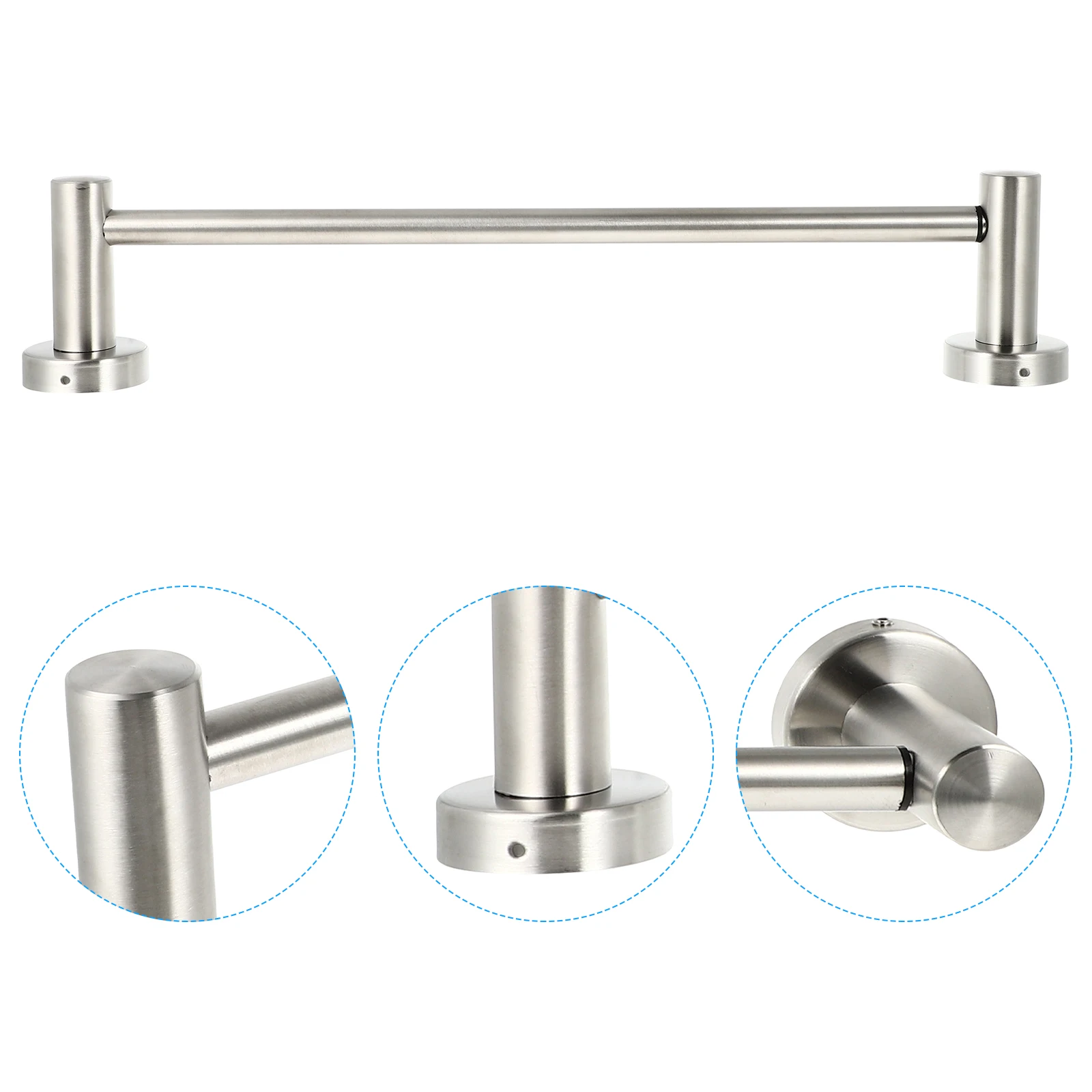 

Stainless Steel Rod Wall Mount Bathroom Towel Holder For Kitchen Laundry Use Smooth Scratch Resistant Modern Minimalist Design