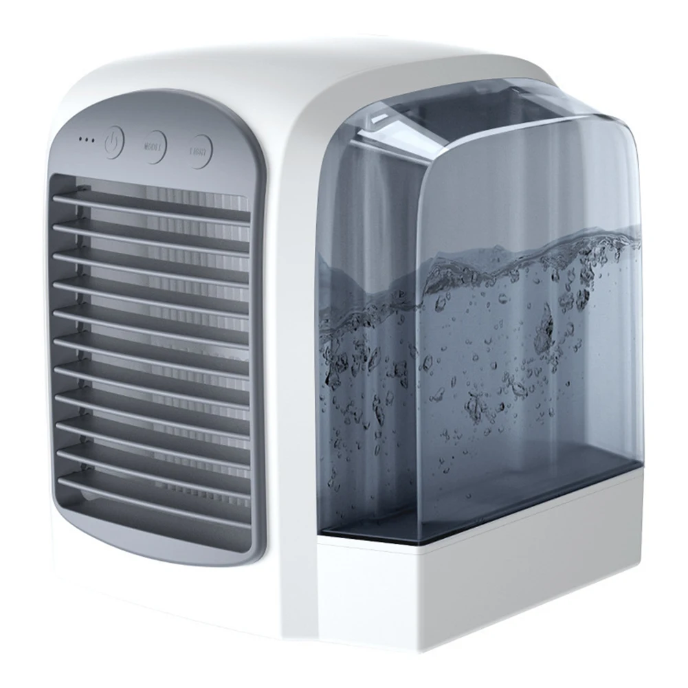 Water-Cooled Personal Mini Air Cooler for Home Office (Grey)