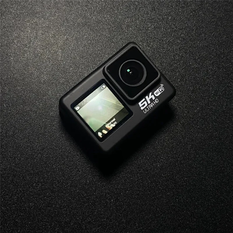 

1Set Wifi Anti-Shake 5K Action Camera Dual Screen 170° Portable HD Camera Diving Anti-Shake Waterproof Mini Action Camera Black