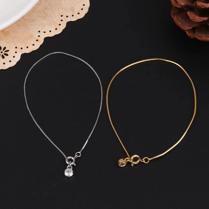 من المألوف والحد الأدنى فقاعة الأفعى العظام سلسلة دائرية الزركون قلادة سوار للنساء مجوهرات الحفلات هدية