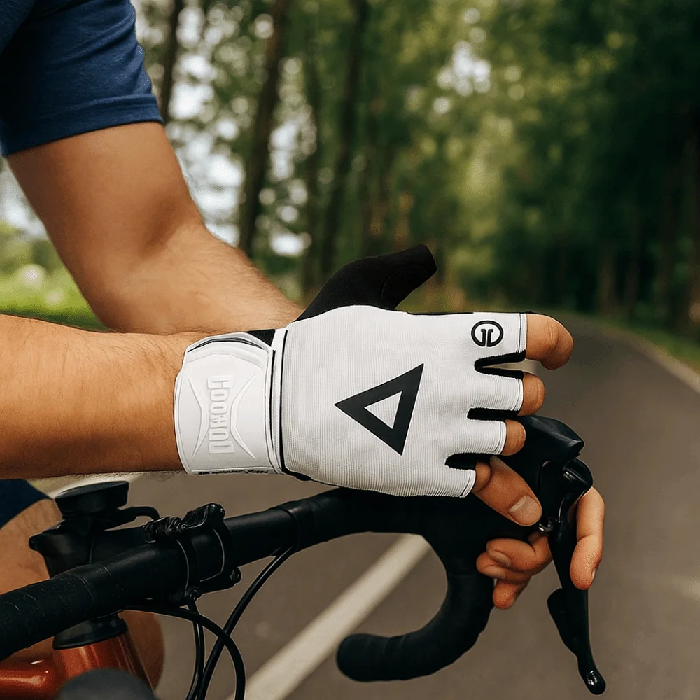 

1 Pair Breathable Cycling Gloves Shockproof Anti-Slip Fitness Gloves Quick-release Palm Guards Half Finger Gloves Cycling