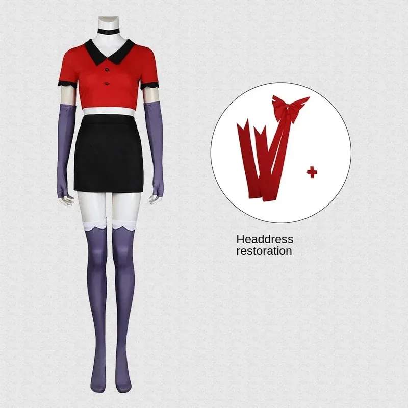 Hazbin Hotel Vaggie Cosplay disfraz Anime uniforme traje fiesta de Halloween Hotel carnaval uniforme disfraces Cos Disfraz Mujer Adulta