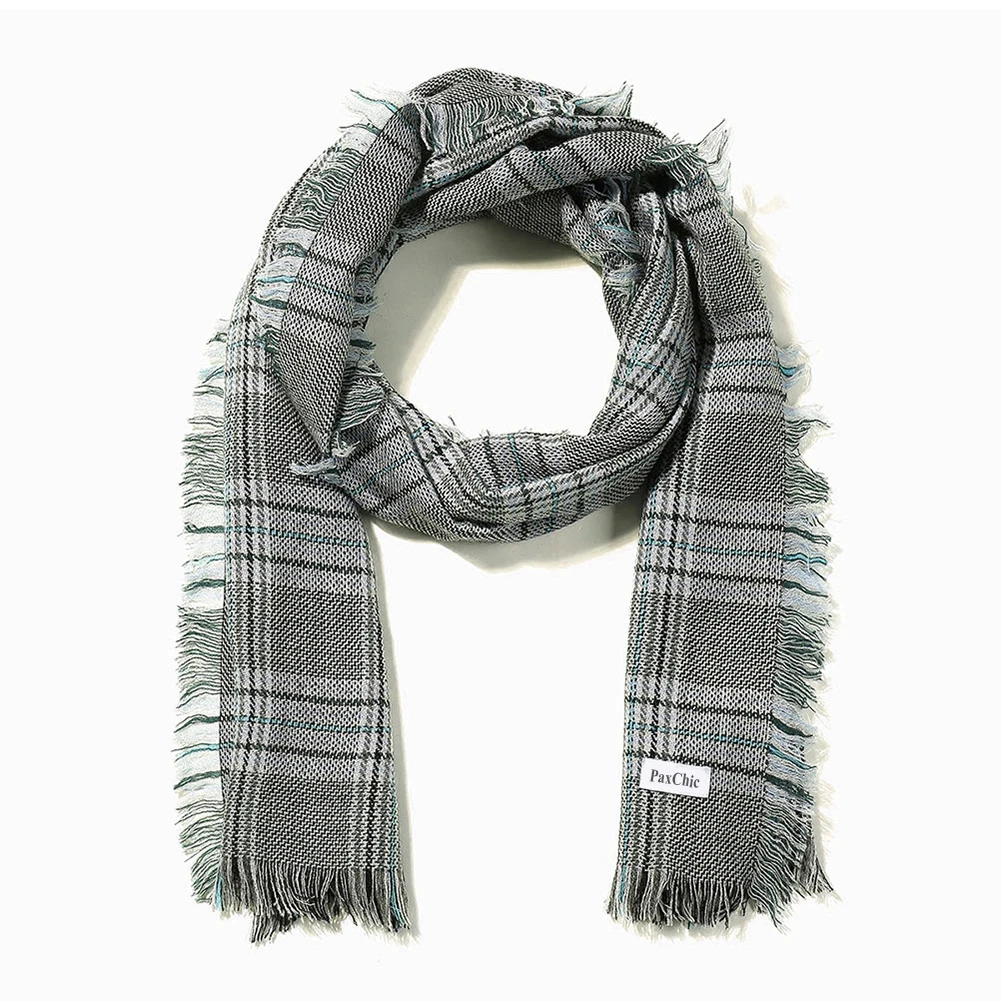 PaxChic Scarves, Women's Fashion Scarves Long Shawl Winter Thick Warm Knit Large Plaid Scarf