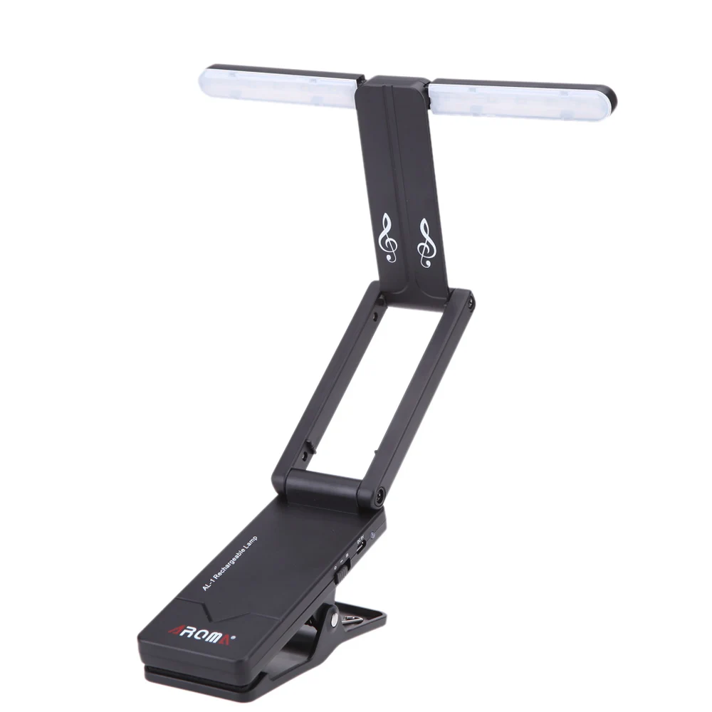 

Aroma AL-1 Clip-on Music Stand Lamp for Piano Rechargeable LED Stage Light Universal Compact Portable USB Charge