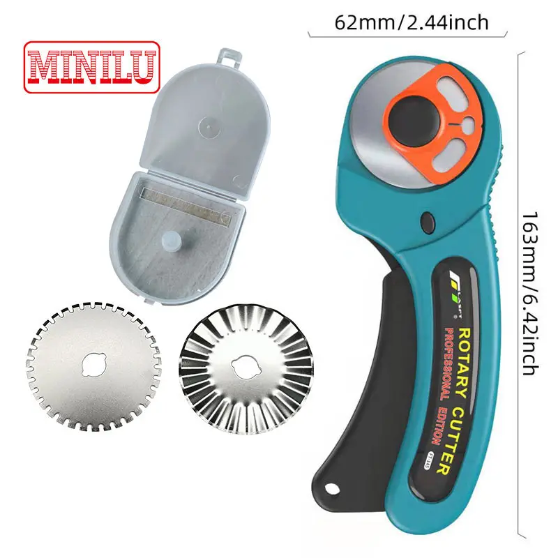 FT145 Roterende snijder R45mm Patchwork Roller Gemakkelijk scheuren Snijgereedschap voor stoffen leer Papieren ticket Zacht vel