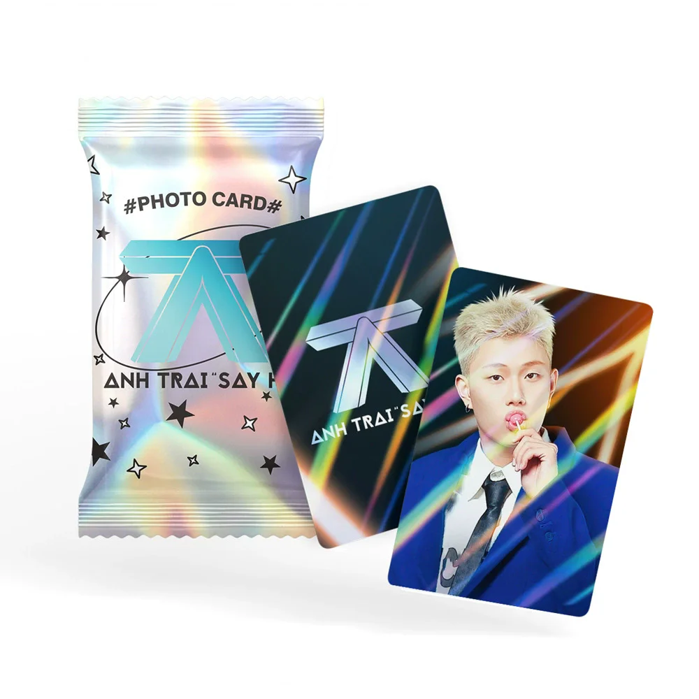 

10PCS Anh Trai Say Hi Holographic Photo Cards - Thai Star Idol LOMO Collectible Blind Box - Entertainment Trading Cards