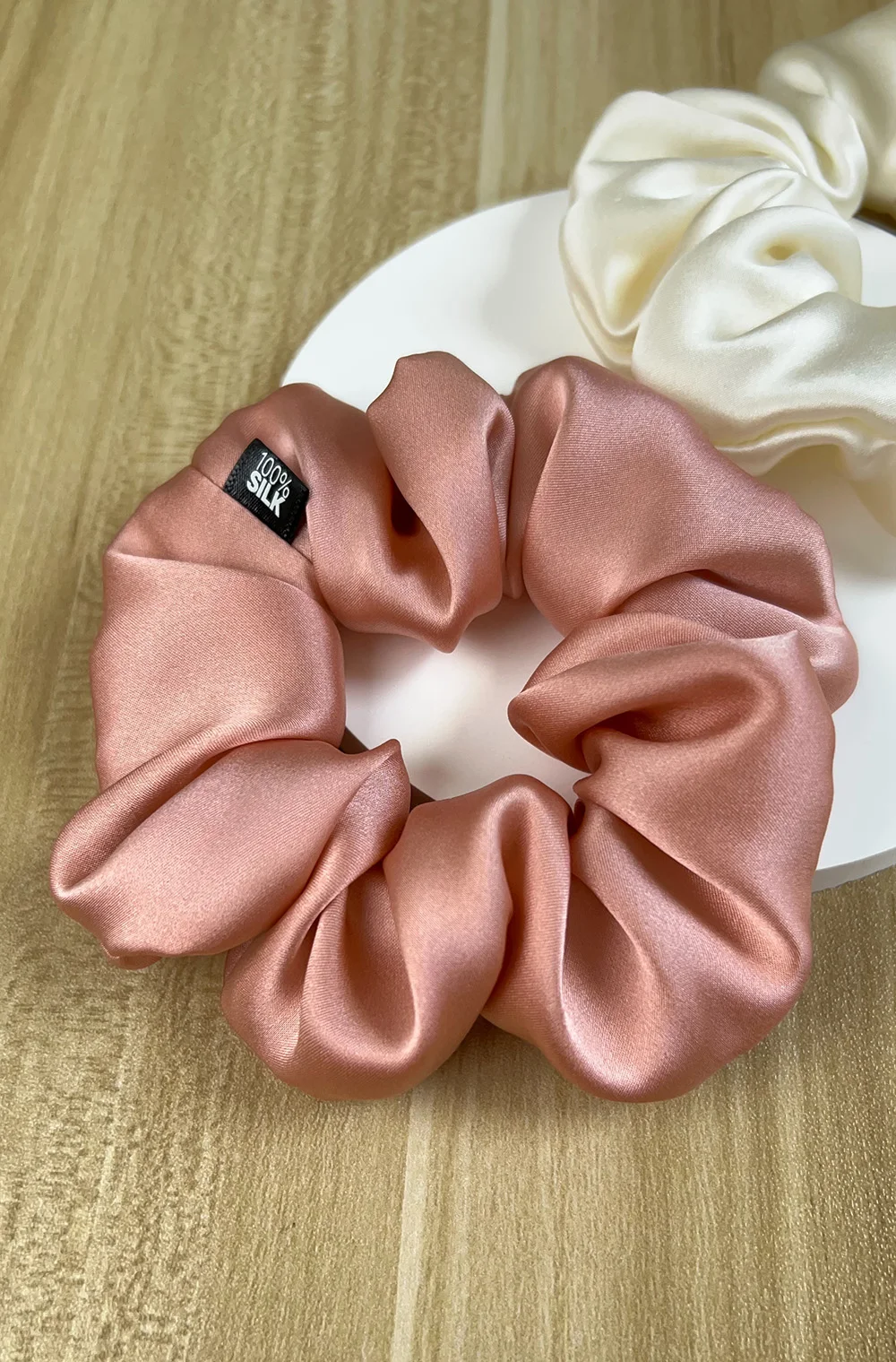 Haargummis aus 100 % Maulbeerseide, elastisches Gummiband, Haargummis, große große Gummiseile, Pferdeschwanzhalter für Frauen und Mädchen, 19 Momme – Detail 20
