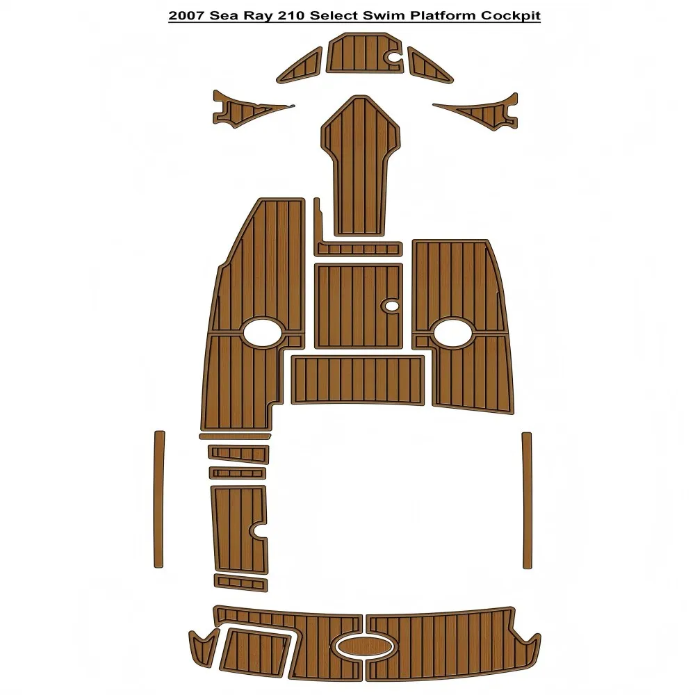 

2007 Sea Ray 210 Select Swim Platform Cockpit Boat EVA Faux Flooring Pad Mat SeaDek MarineMat Gatorstep Style Self Adhesive