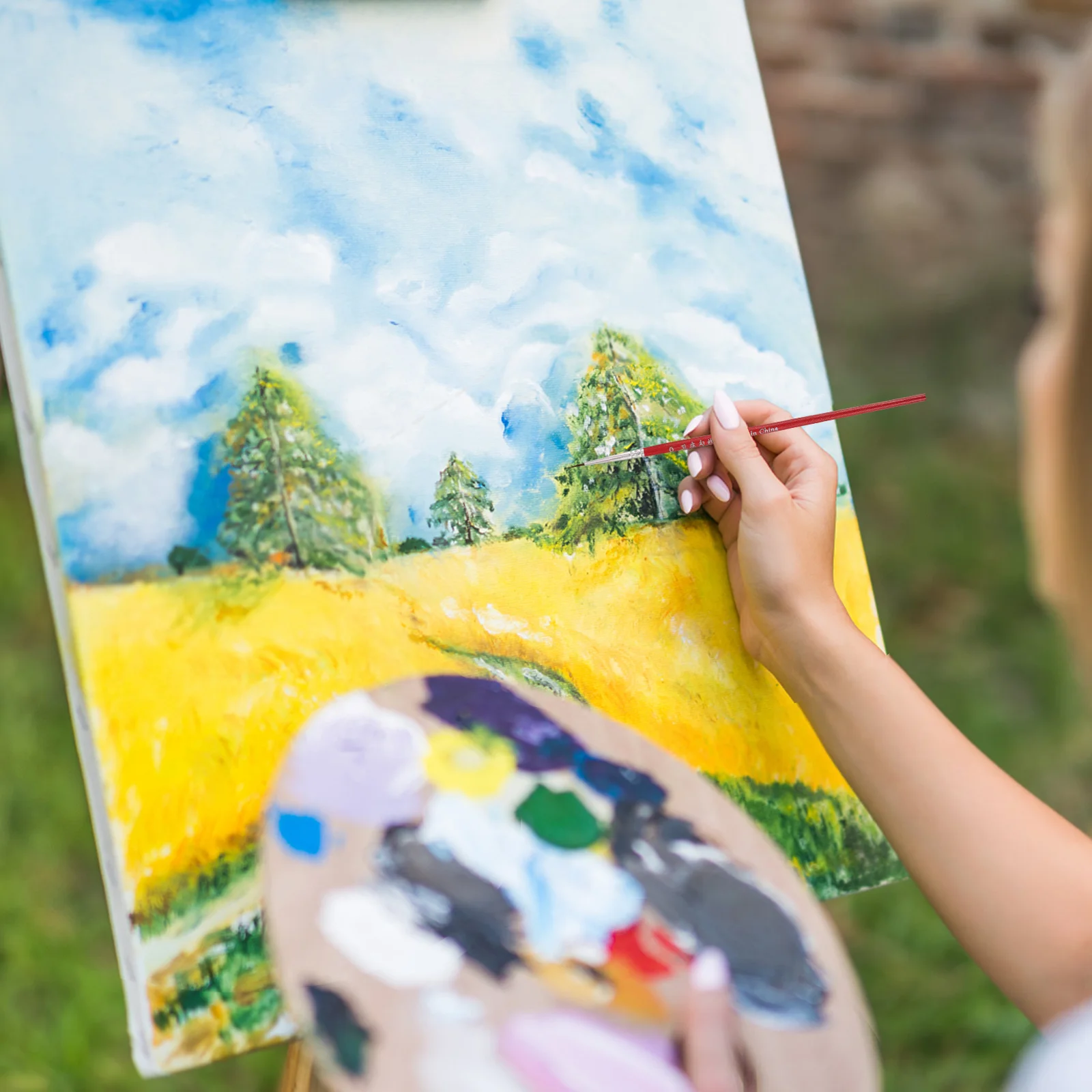 

30Pcs Fine Detail Brush Set Oil Painting Brush Miniature Art Brushes for Acrylic Gouache Watercolor Painting Miniature Paint