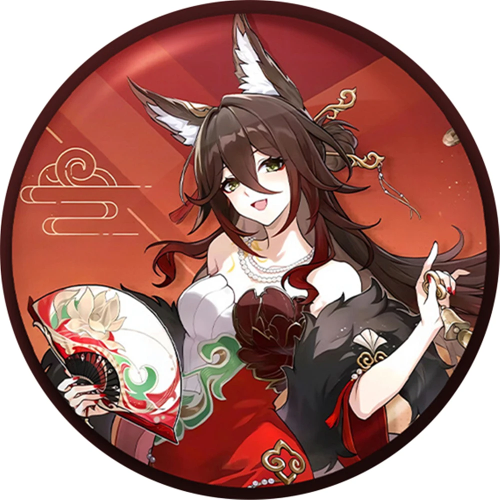58mm Gioco Honkai:Star Rail Tingyun Fugue COSTUME Cosplay Distintivo Pin SPTE Spilla in banda stagnata Prop