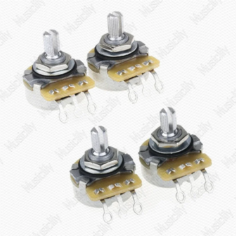 Brass Shaft Potentiometer(POT) For Electric Guitar Bass A250K/B250K/A500K/B500K