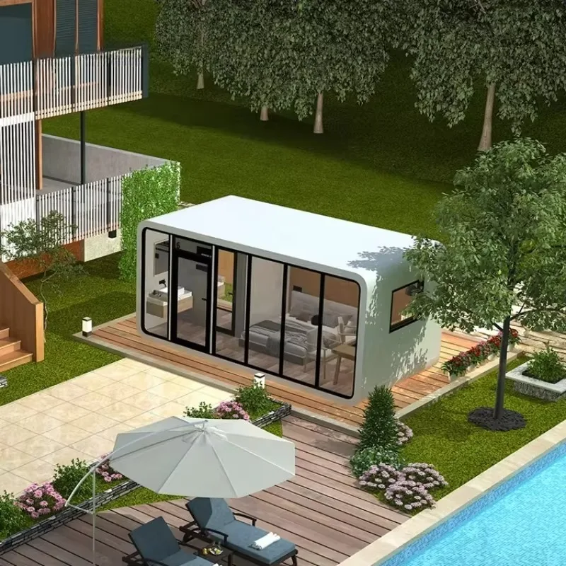 YG Customized Detachable Hot Sale 20ft 40ft Modular Prefab Tiny Homes Container Office Portable Apple Home Pod Movable Apple