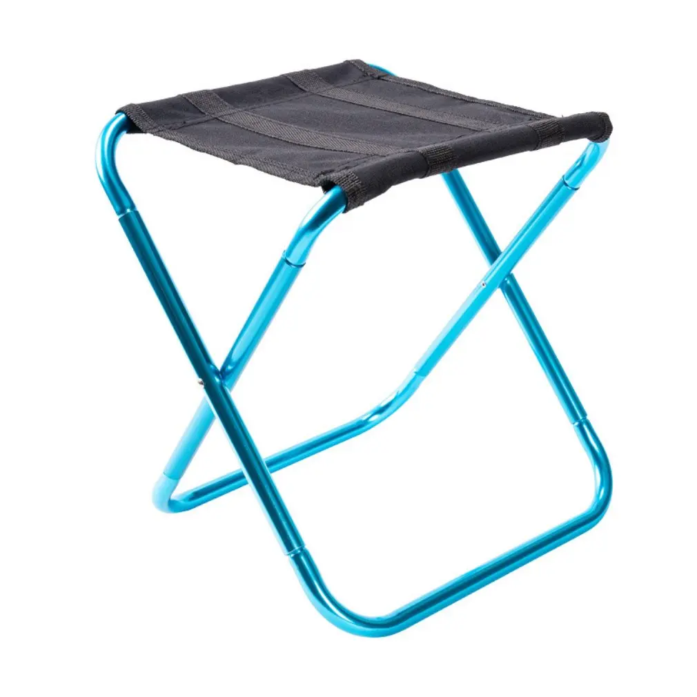 Portátil Folding Picnic Camping Stool, ao ar livre, liga de alumínio, praia armazenamento, cadeira de pesca, móveis ultraleves