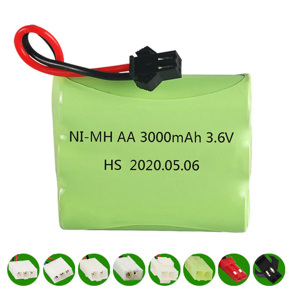 3.6V 3000mAh NiMH Battery AA Pack For Rc toy Car Tanks Boat Gun parts 3.6 v high capacity nimh battery for rc car toy boat model