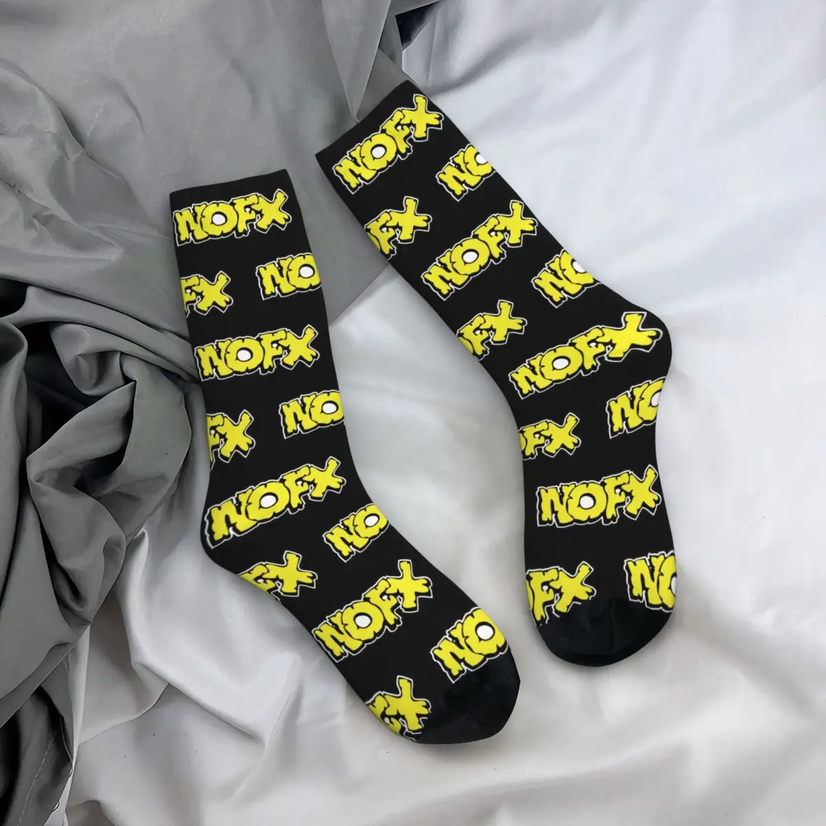 Rock NOFX Punk Band Stuff Socks Cozy Sport Middle Tube Socks Warm for Men's Birthday Present